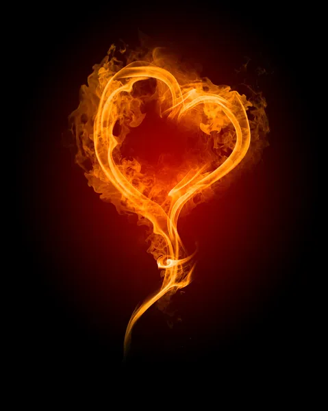 Burning hearts — Stock Photo, Image