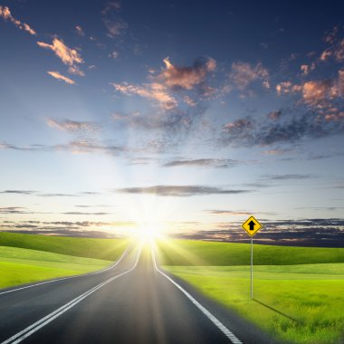 Road and horizon clipart