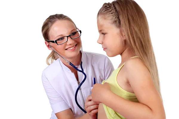 Doctor doing medical examination to a child — Stock Photo, Image