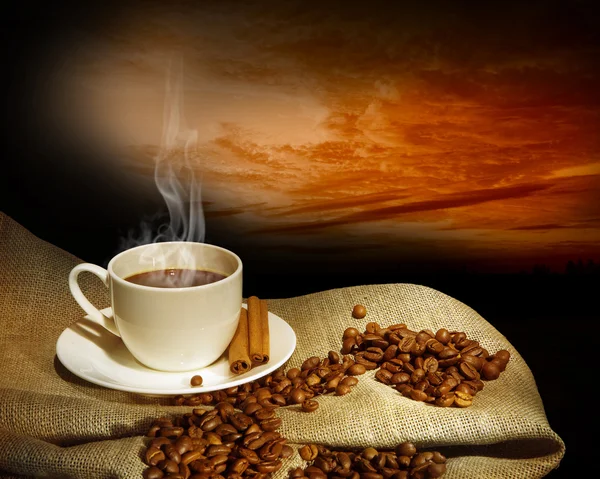 Vapor xícara de café — Fotografia de Stock