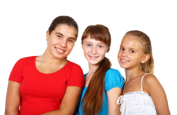 Drei Teenager-Mädchen zusammen — Stockfoto