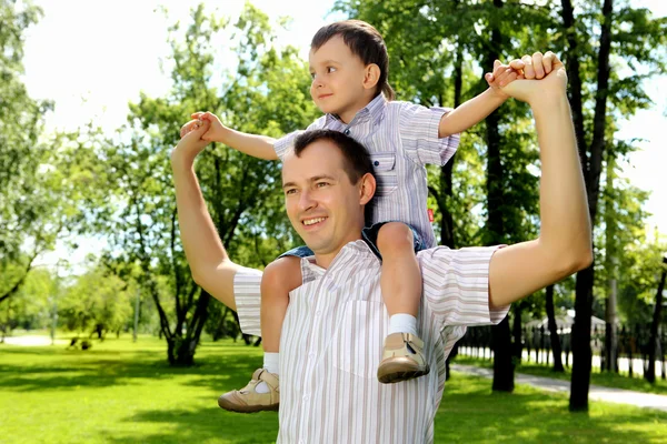 stock image Father with his son in the park