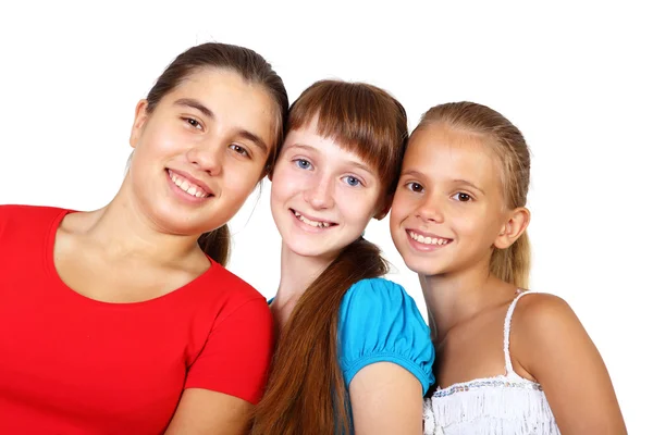 Drei Teenager-Mädchen zusammen — Stockfoto