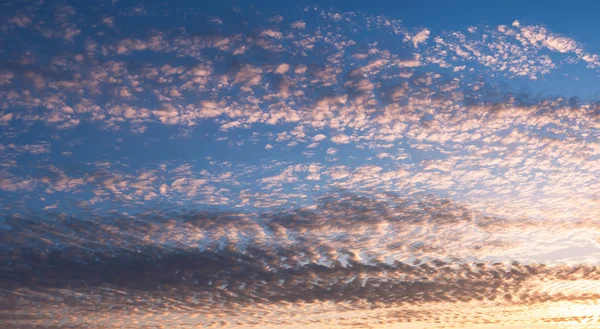 Panorama van de hemel bij zonsondergang. XXL formaat — Stockfoto