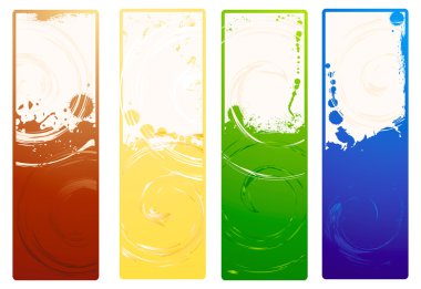 Vector grunge banners clipart