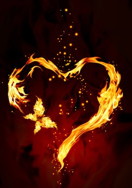 Burning heart clipart