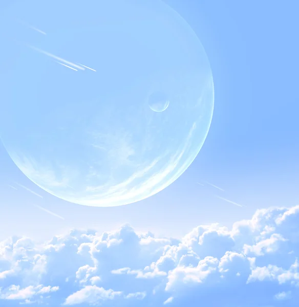 Himmel auf fremdem Planeten — Stockfoto