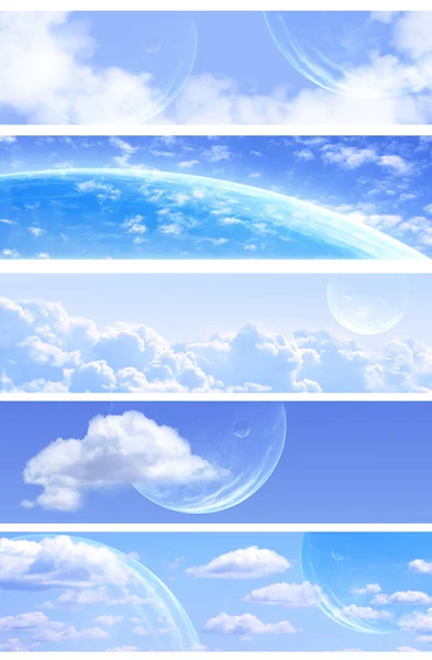 Collection of space banners — Stock Photo, Image