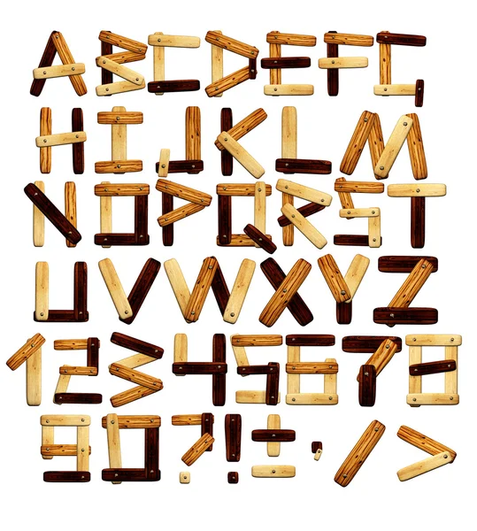 Деревянный алфавит — стоковое фото