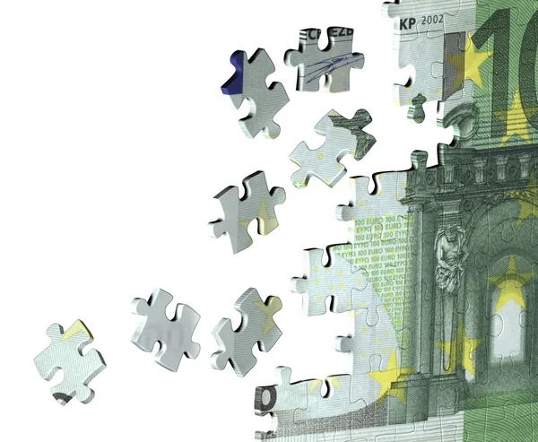Puzzle z obrazu euro — Zdjęcie stockowe