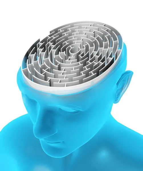 Cérebro na forma do labirinto — Fotografia de Stock