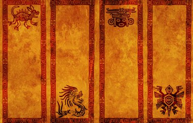 Banners with American Indian traditional patterns clipart