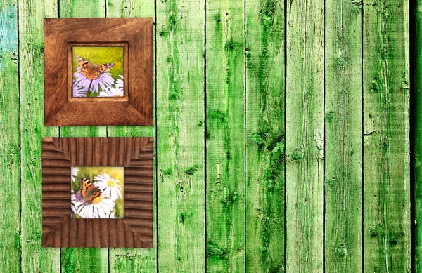 Dois quadros de madeira — Fotografia de Stock