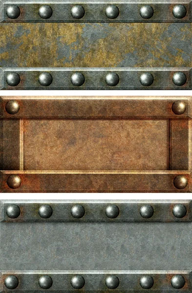 Metalowe banery — Zdjęcie stockowe
