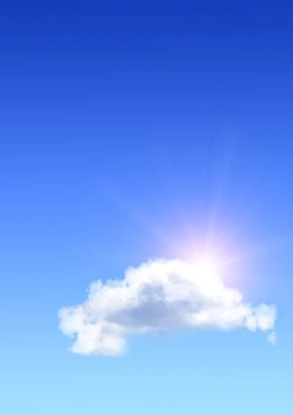 Zon en cloud — Stockfoto