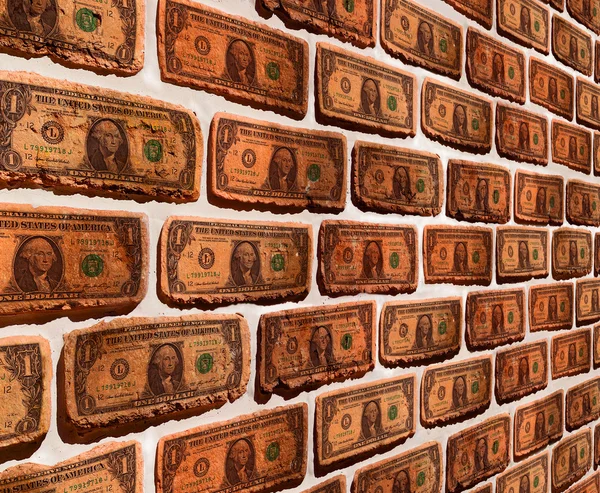 Muro con dollaro — Foto Stock