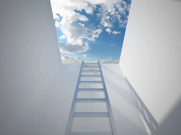 Işığa giden merdiven — Stok fotoğraf