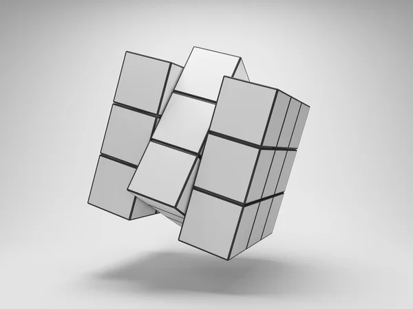 Array quebra-cabeça de cubos — Fotografia de Stock