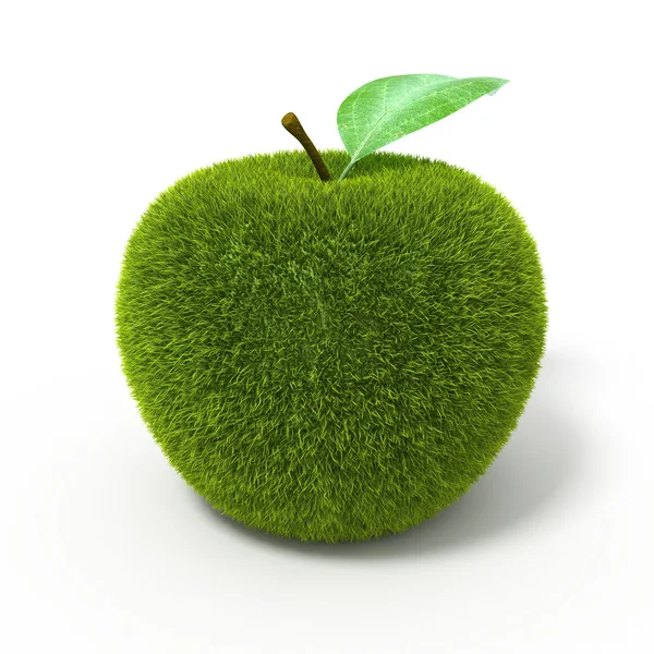 Grass green apple — Stock Photo, Image