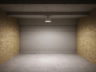 Empty garage clipart