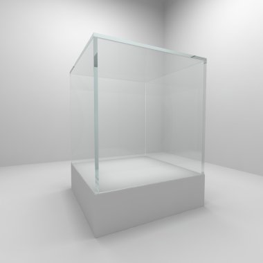 Empty glass showcase clipart