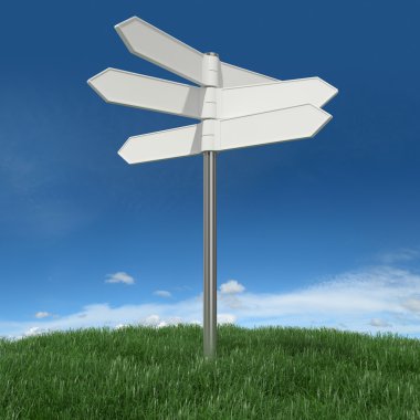 Blank signpost clipart