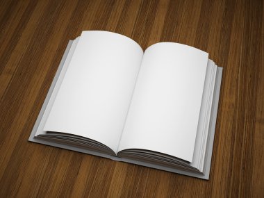 Blank open book clipart