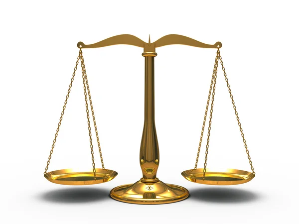 Golden scales justice — Stock Photo, Image
