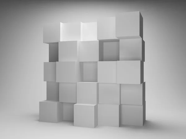Mur abstrait de boîtes — Photo