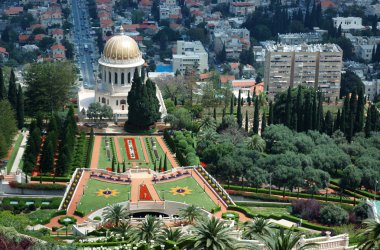 Bahai temple gardens,Haifa,Israel clipart