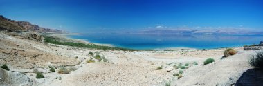 Panorama of Dead Sea and Arava desert, Israel clipart