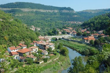 eski veliko tarnovo panorama tsarevets Hill, Bulgaristan