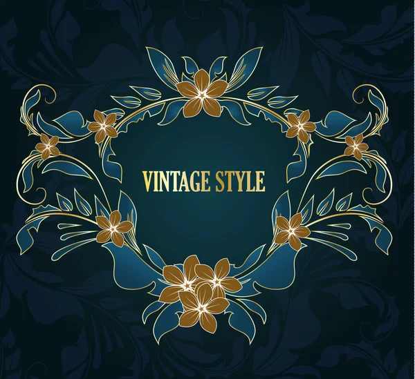 Vintage stylized floral background — Stock Vector