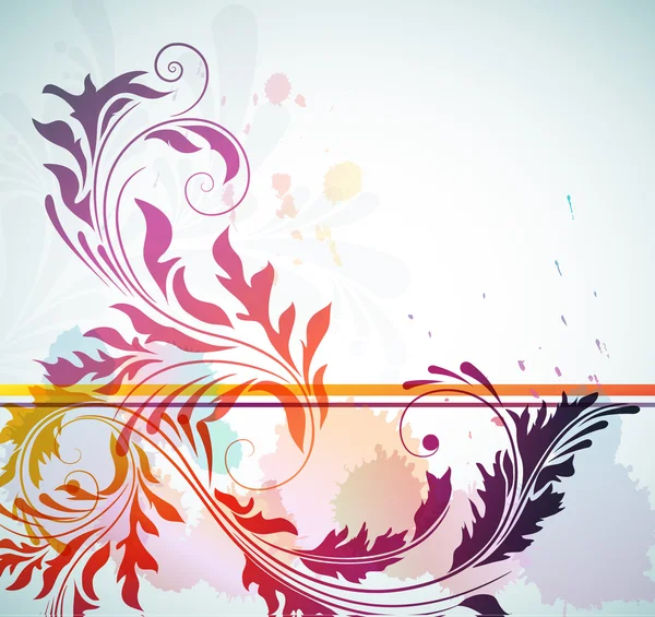 Fondo floral colorido, ilustración vectorial — Vector de stock