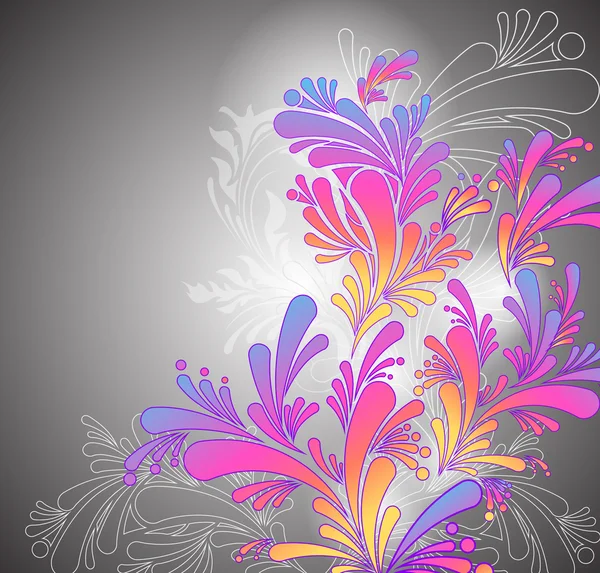 Fundo floral colorido, ilustração vetorial — Vetor de Stock