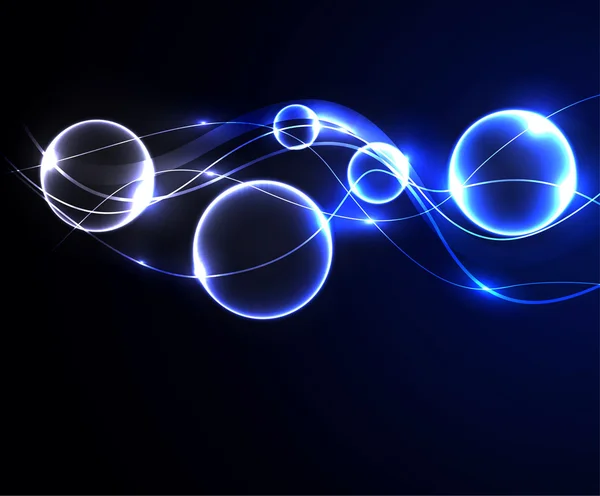 Fond abstrait lumineux avec bulles, illustration vectorielle — Image vectorielle
