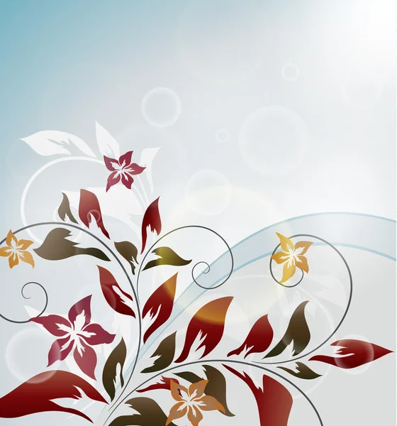 Bunte florale Hintergrund, Vektorillustration — Stockvektor