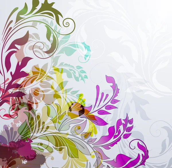 Fundo floral colorido, ilustração vetorial — Vetor de Stock