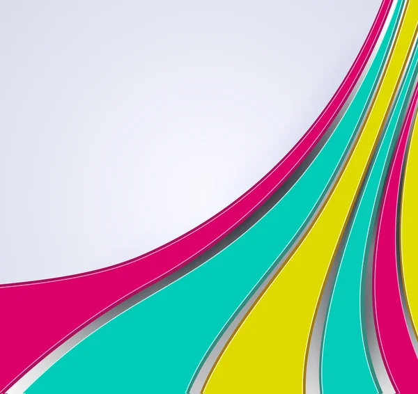 3d líneas multicolor abstractas — Vector de stock
