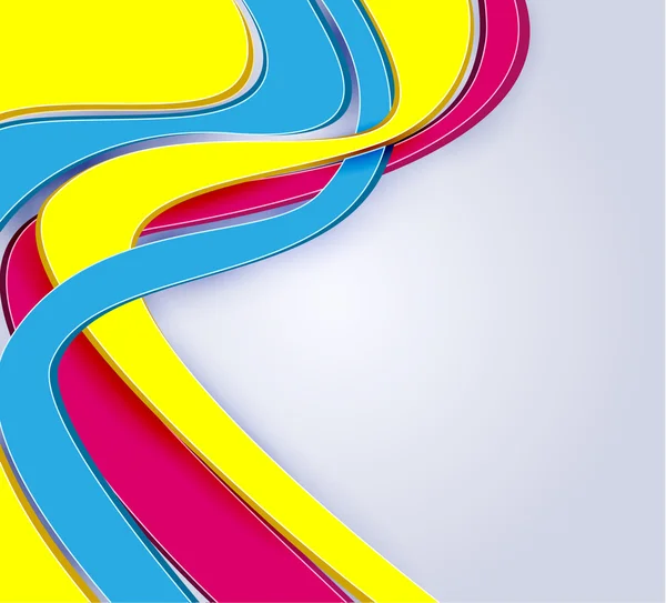 3d líneas multicolor abstractas — Vector de stock