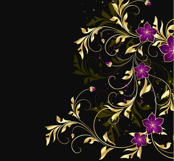 Fond floral stylisé vintage — Image vectorielle