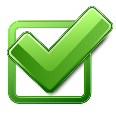 Green check box clipart