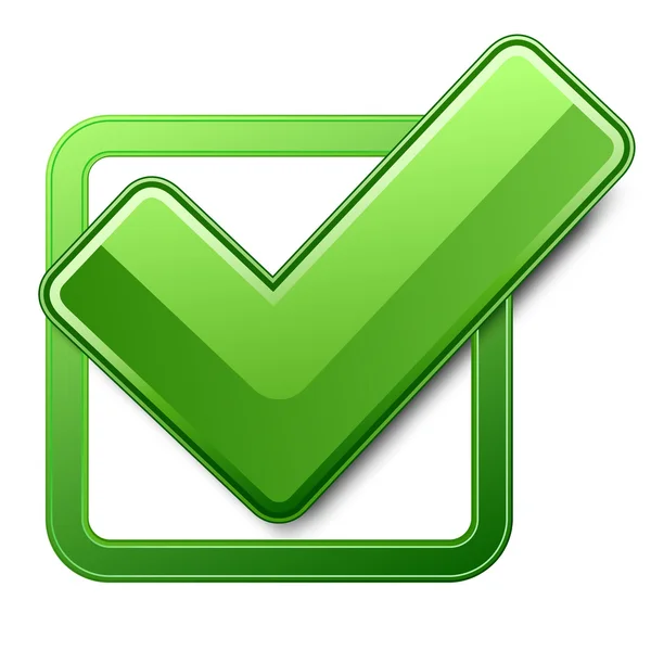 Caixa de verificação verde — Vetor de Stock