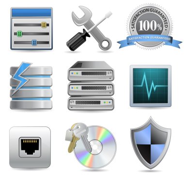 Web Hosting Icons clipart