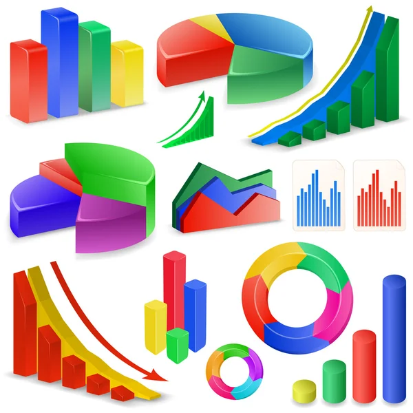 Charts and Graphs Collection — Stock Vector