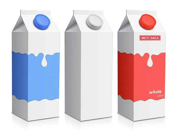 Caja de leche con tapa de tornillo — Archivo Imágenes Vectoriales