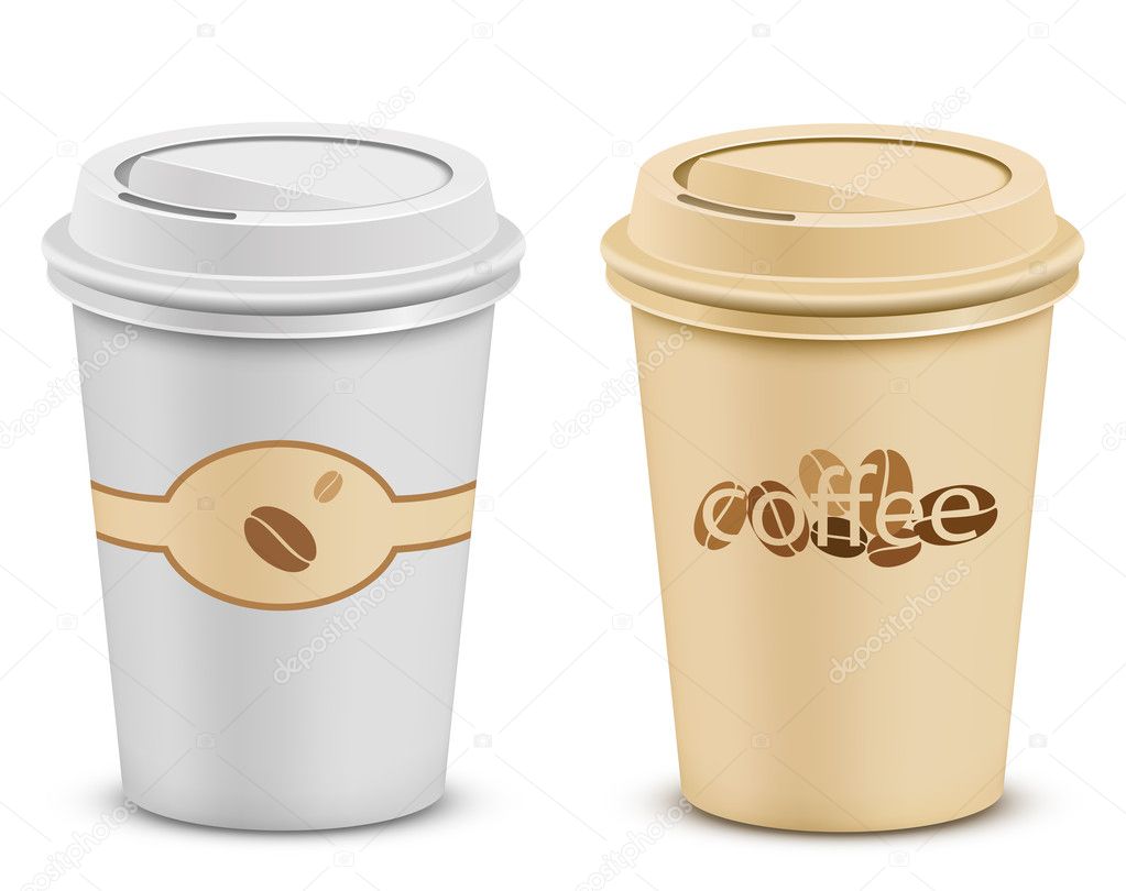 Plastic coffee cups with lid