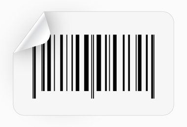 Sticker with bar code clipart