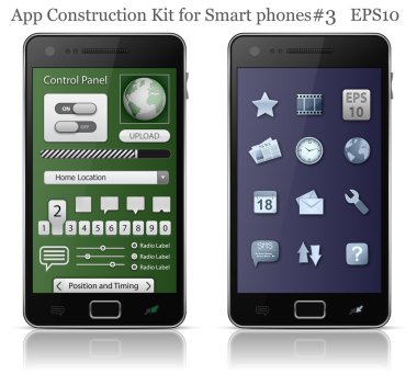 UI elements for Smart phone clipart