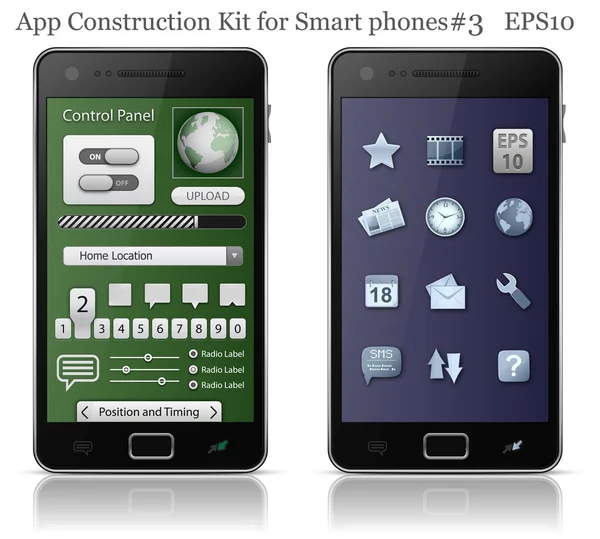 Elementi dell'interfaccia utente per Smart phone — Vettoriale Stock